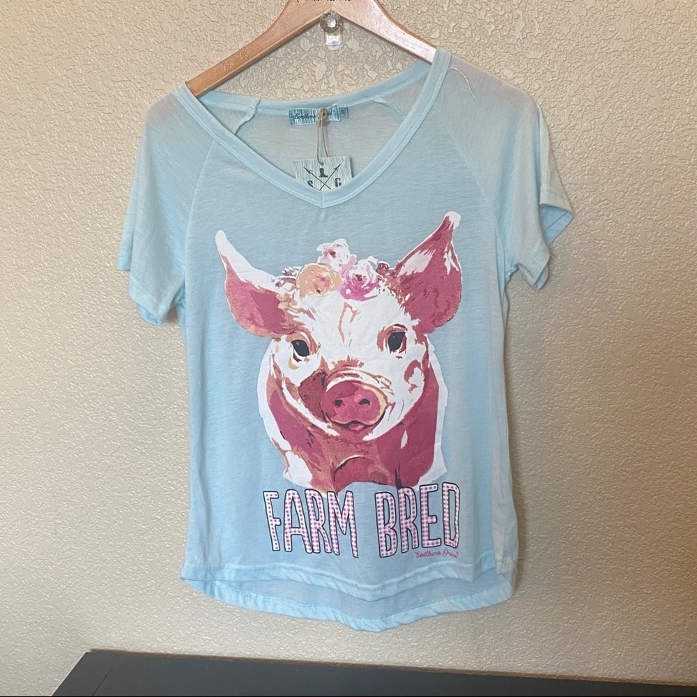 Southern Grace‎ pig T-shirt farm bred new with tags small